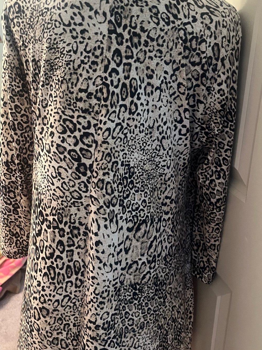 CLARA SUNWOO Black and Cream Leopard Print Tunic